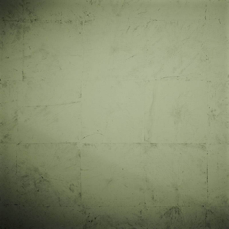 Emerald Green tinted glass gilded with Silver Leaf
